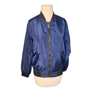 Zeagoo Women's Navy Blue Bomber Jacket S
